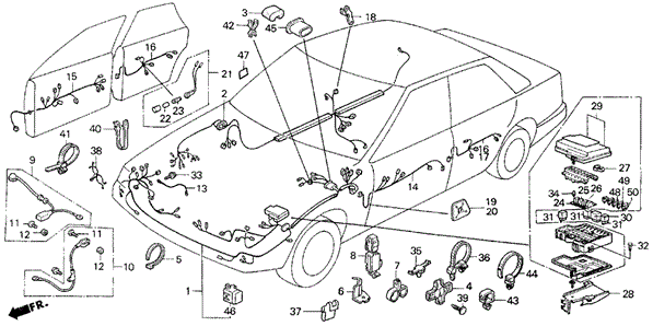 Wire Harness (1) for 1990 Acura Legend #0