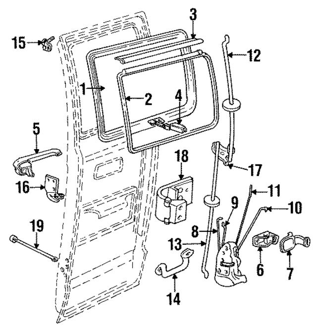 4160722 - Body: Vent Glass for Mopar Image
