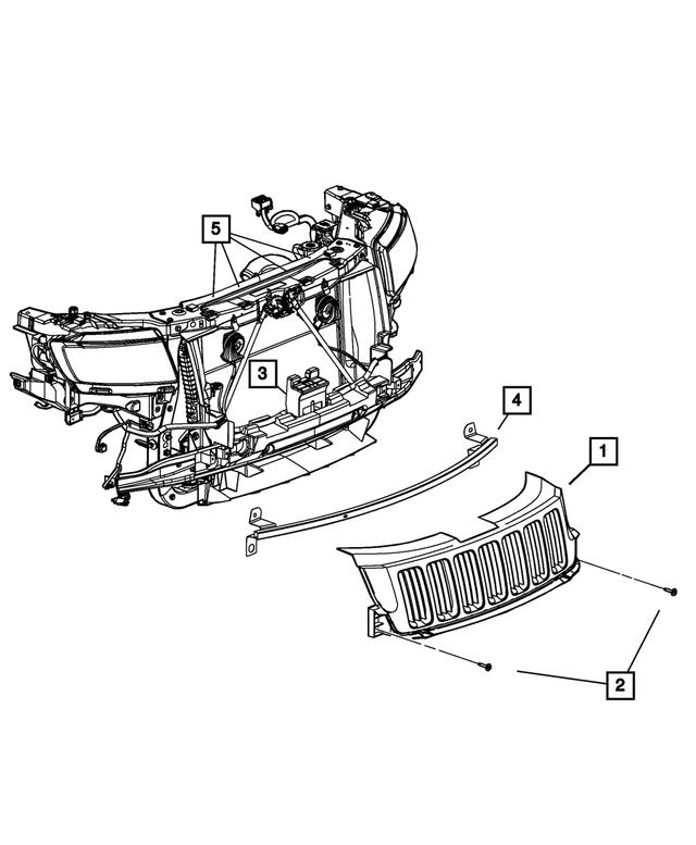 5NK26AXRAB - : Radiator Grille for Mopar Image