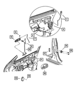 YC60XDVAA - Doors and Related Parts: Door Latch Knob And Link, Right for Mopar Image