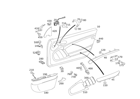 Door Paneling for 2005 Mercedes-Benz SLR McLaren #0