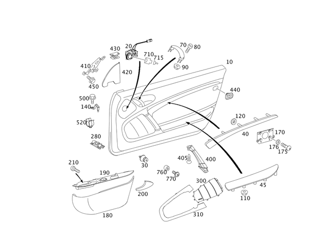 29903905 - Front Doors: Flat Head Screw for Mercedes-Benz Image image