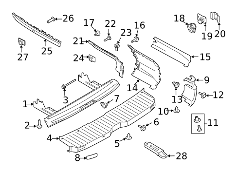 Bumper & Components - Rear for 2019 Ford Transit-150 #1