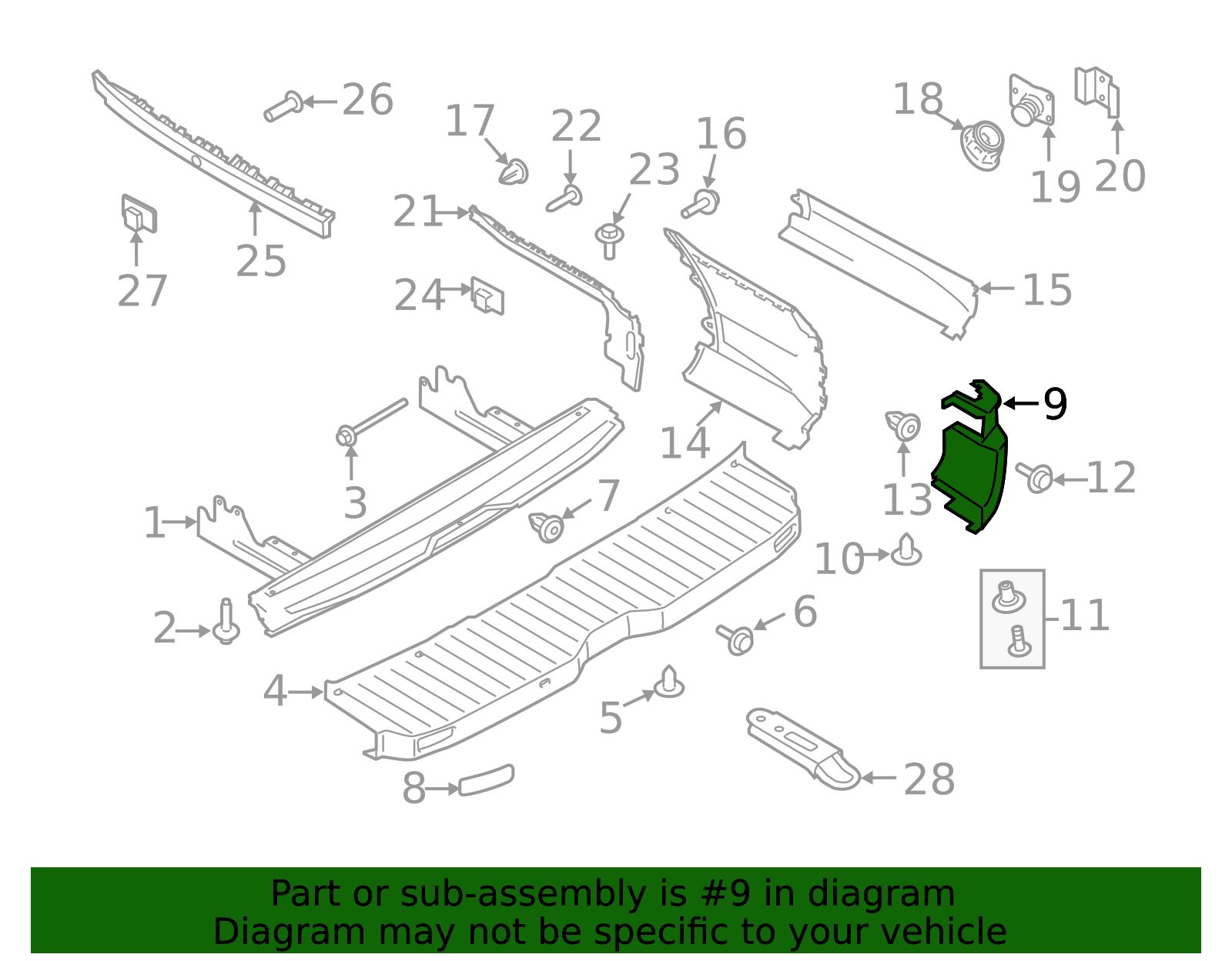 LK4Z-17F774-GD - Bumper Corner Cover 2020-2026 Ford | Ford Parts
