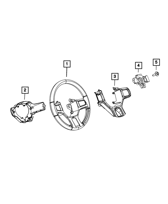 5NN17DX9AA - Steering: Steering Wheel Back Cover for Mopar Image