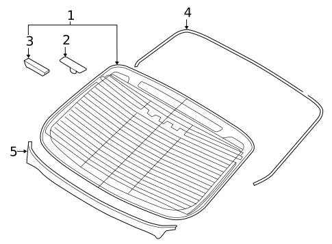 Glass & Hardware - Back for 2015 Kia K900 #0