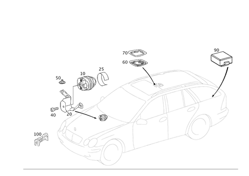 Antitheft Alarm System for 2002 Mercedes-Benz C240 #0