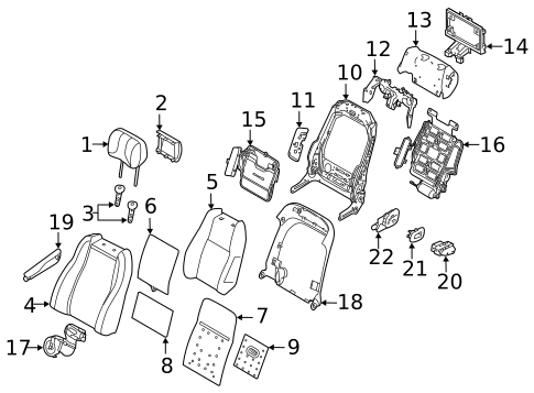 Driver Seat Components for 2020 Land Rover Defender 110 #1