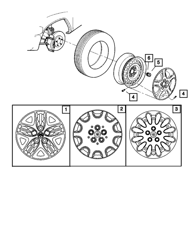4766336AA - Wheels, Covers and Jacks: Wheel Cover for Mopar Image