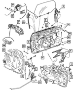 6033876 - Doors, Door Mirrors and Related Parts: Tapping Screw for Chrysler: 300, 300M, Concorde, PT Cruiser | Dodge: Charger, Intrepid, Magnum, Neon, Ram 1500, Ram 2500, Ram 3500 | Jeep: Cherokee, Grand Cherokee, Liberty, Wrangler Image