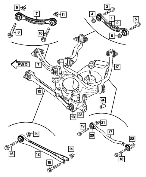 Rear Suspension and Cradle for 2014 Chrysler 300 #1