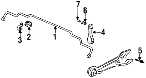Stabilizer Bar & Components for 1995 Honda Odyssey #1