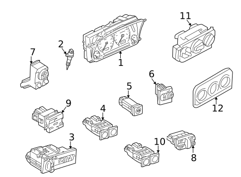 Cluster & Switches for 2000 Volkswagen Cabrio #0