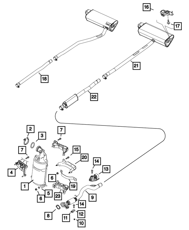 6106995AA - Exhaust: Hex Flange Head Bolt for Dodge: Hornet | Fiat: 124 Spider, 500X | Jeep: Compass, Renegade | Ram: ProMaster City Image