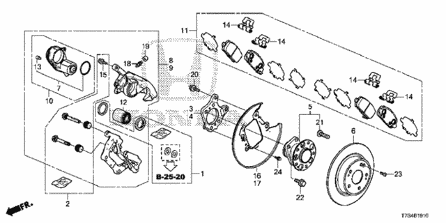 Rear Brake (2WD) for 2019 Honda HR-V #0