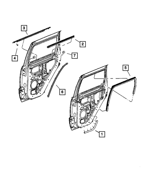 Weatherstrips and Seals for 2012 Dodge Durango #0