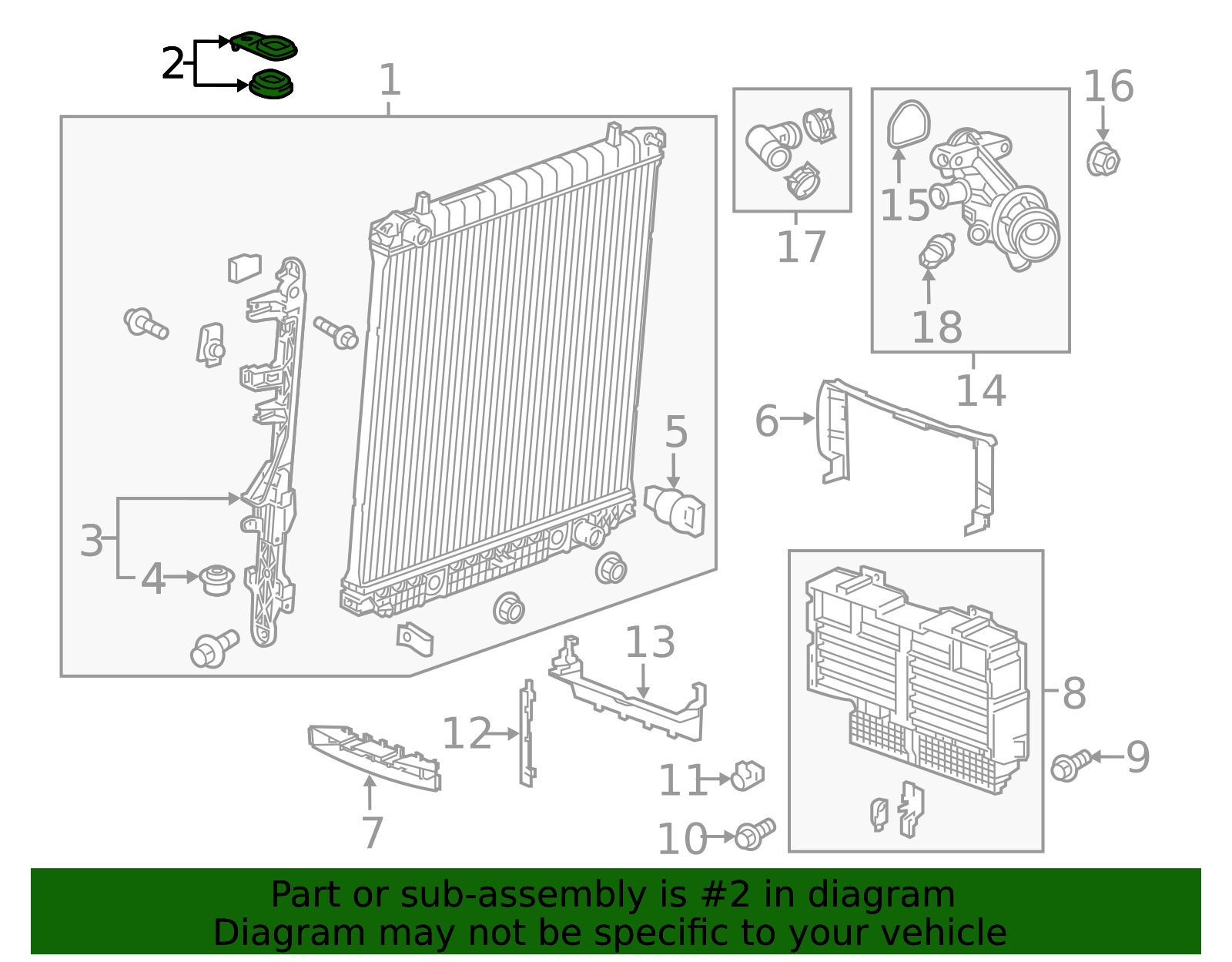 2015-2022 GM Radiator Upper Bracket 22985586 | OEM Parts Online