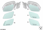 51167480071 - : Mirror Glass, Wide-Angle, Left for BMW Image