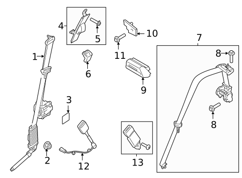 Rear Seat Belts for 2022 Ford F-150 #1