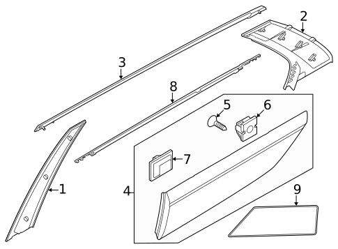 Exterior Trim - Rear Door for 2023 Kia Niro EV #0