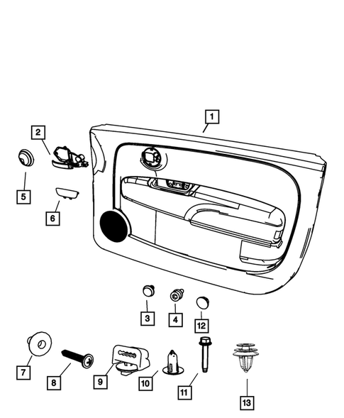 Door Trim Panels-Front and Rear for 2013 Fiat 500 #0
