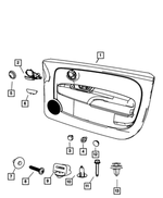 1WX241XDAC - Interior Trim: Front Door Panel, Right for Mopar Image