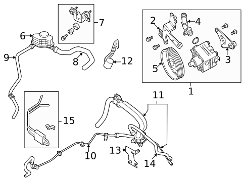 Pump & Hoses for 2009 Nissan Maxima #0