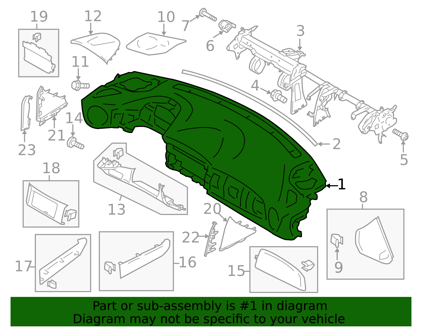 2013-2020 Subaru BRZ Instrument Panel 66040CA012 | Subaru Parts Store