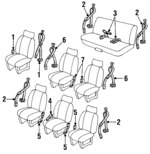 12524976 - Electrical: Belt &amp; Retractor for Chevrolet: Lumina APV | Pontiac: Trans Sport Image