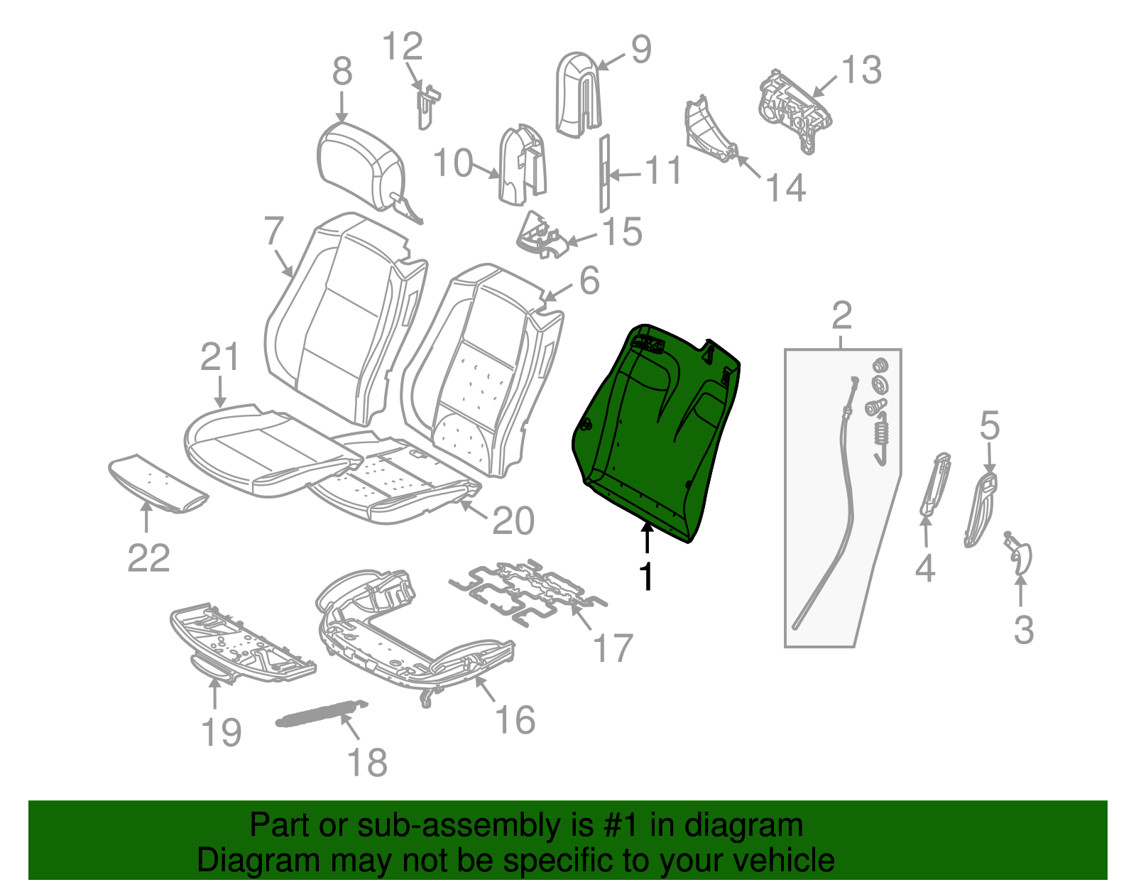 Seat Back Panel - BMW (52-10-7-056-147)