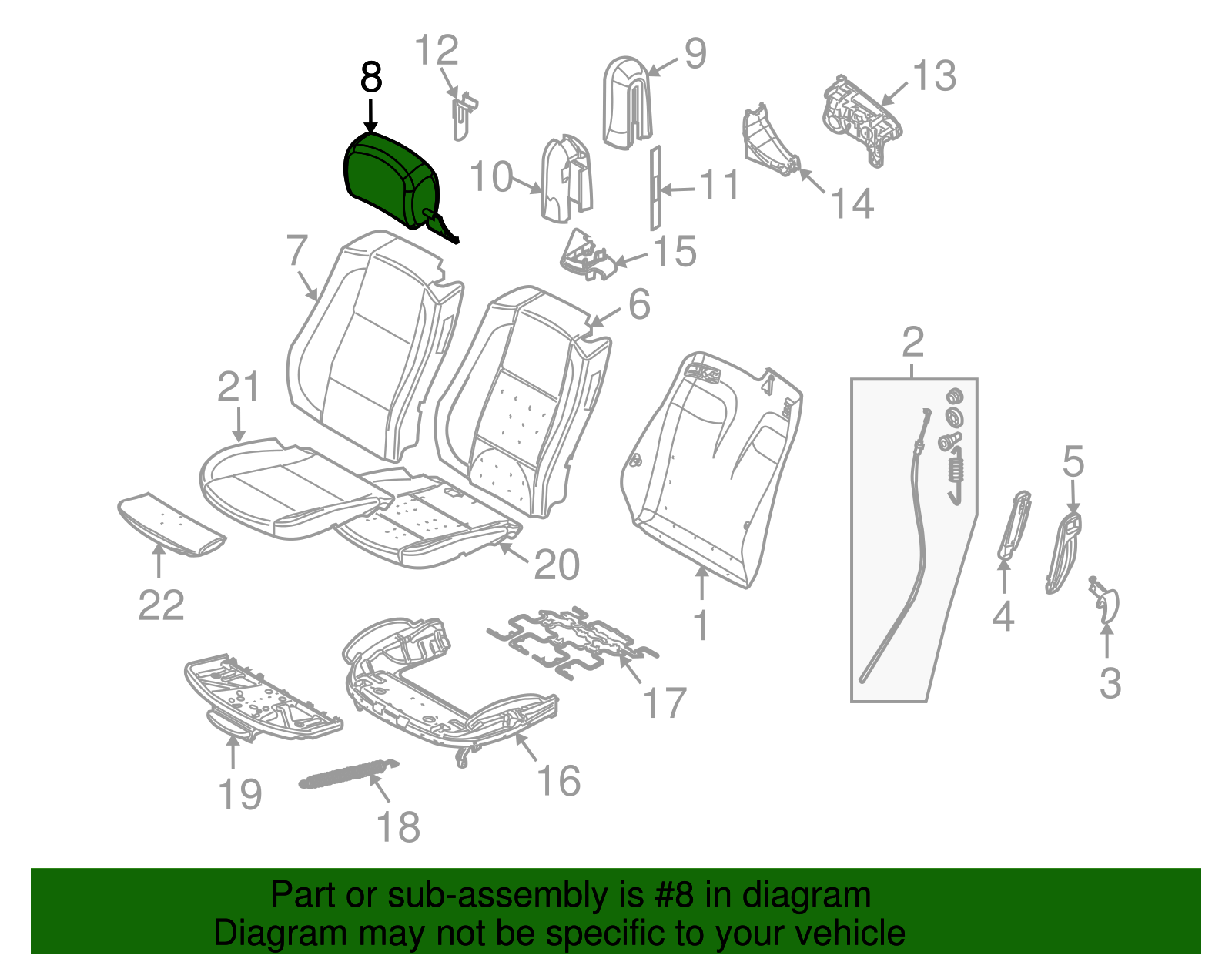 Headrest - BMW (52-10-7-064-979)
