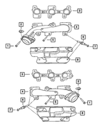 53032675AD - 3.7L Gas; Engine: Exhaust Manifold Shield, Left Side for Dodge: Dakota, Durango | Jeep: Commander, Grand Cherokee | Ram: Dakota Image