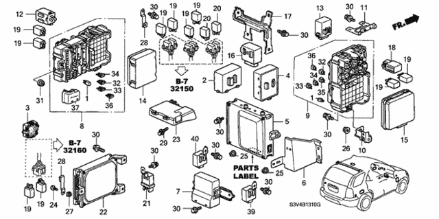 Control Unit (Cabin) (1) for 2002 Acura MDX #0