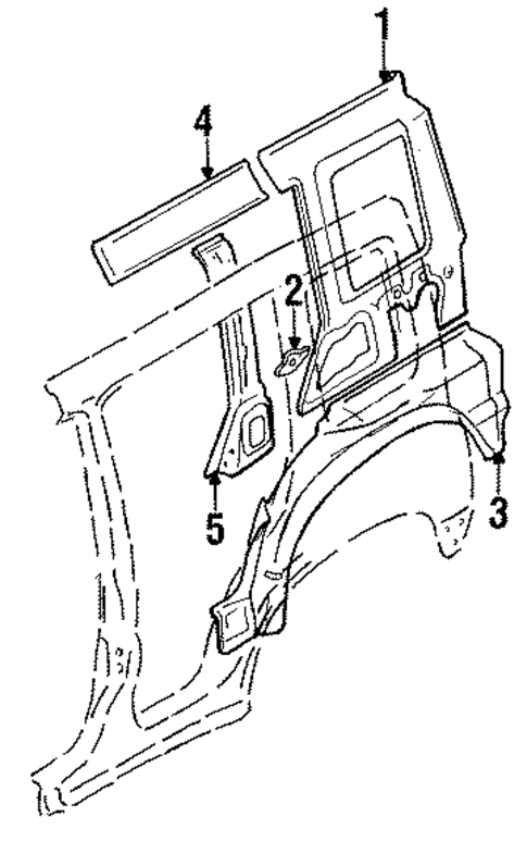 Inner Panel for 1996 Suzuki Sidekick #0