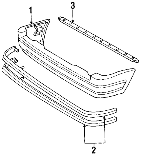 Bumper & Components - Rear for 1988 Ford Aerostar #0