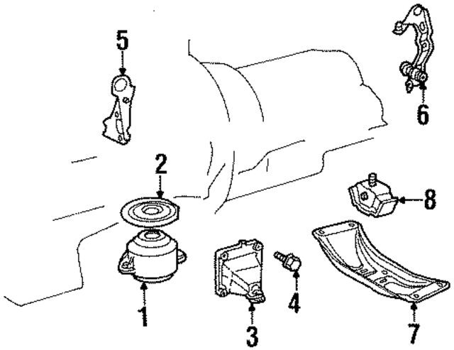 1292400817 - Engine: Motor Mount for Mercedes-Benz Image