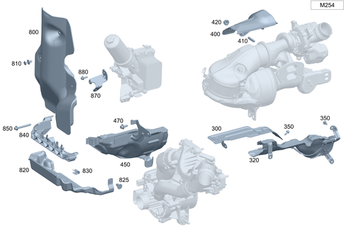 Shielding and Damping to Engine, Transmission, Front Axle Differential for 2019 Mercedes-Benz C 300 #0
