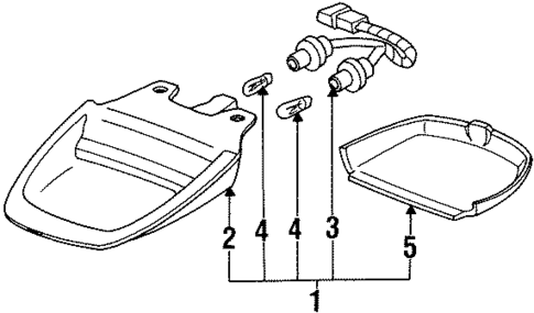High Mounted Stop Lamp for 1994 Honda Prelude #0
