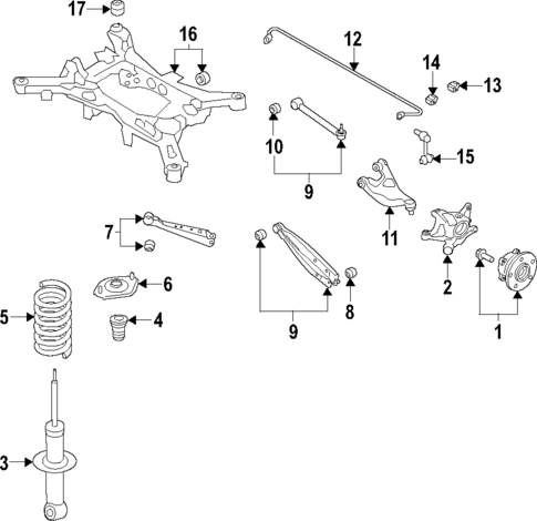 Rear Suspension for 2021 Subaru Forester #1
