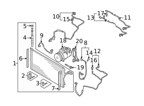 Condenser, Compressor & Lines for 2014 Volkswagen Jetta #30