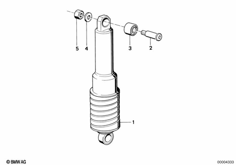Spring Strut, Mounted Parts for 1990 BMW-Motorrad R 100 RT #1