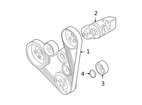 Belts & Pulleys for 2001 Volkswagen Beetle #0
