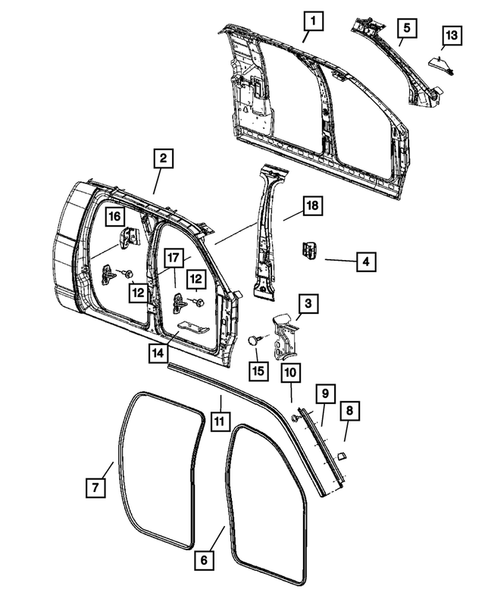 Aperture Panel, Pillar Supports and Cab Back  for 2008 Dodge Ram 2500 #3