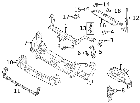 Radiator Support for 2010 Ford Transit Connect #0