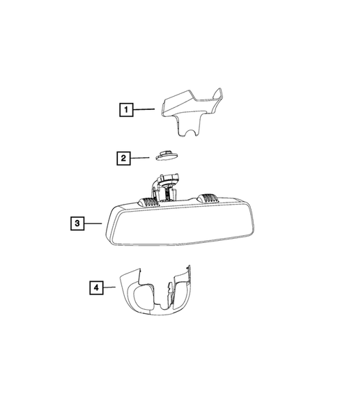 Glass and Interior Rear View Mirror for 2016 Dodge Viper #1