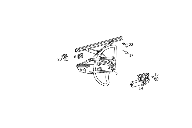 1407203046 - Doors: Window Lifter for Mercedes-Benz: 300SD, 400SE, 400SEL, 500SEL, 600SEL, S420 Image image