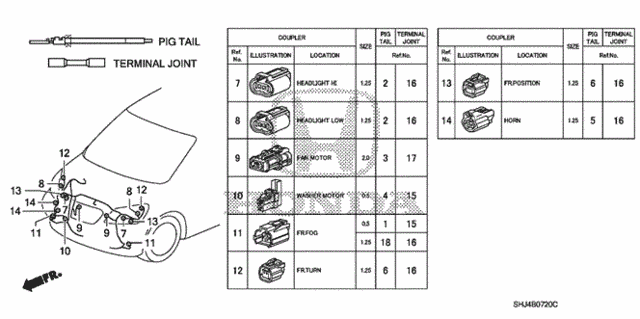 Electrical Connectors (FR.) for 2007 Honda Odyssey #0