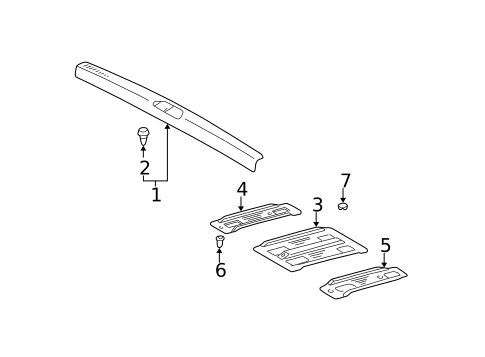 Interior Trim - Rear Body for 1999 Toyota Sienna #0