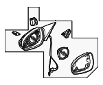 2148103400 - Body: Mirror Assembly for Mercedes-Benz Image