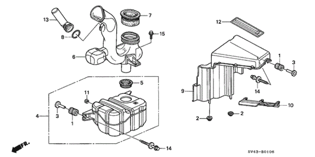 Resonator Chamber (V6) for 1995 Honda Accord #0